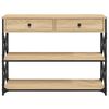 vidaXL Console Table Sonoma Oak Engineered Wood Narrow Adjustable Feet