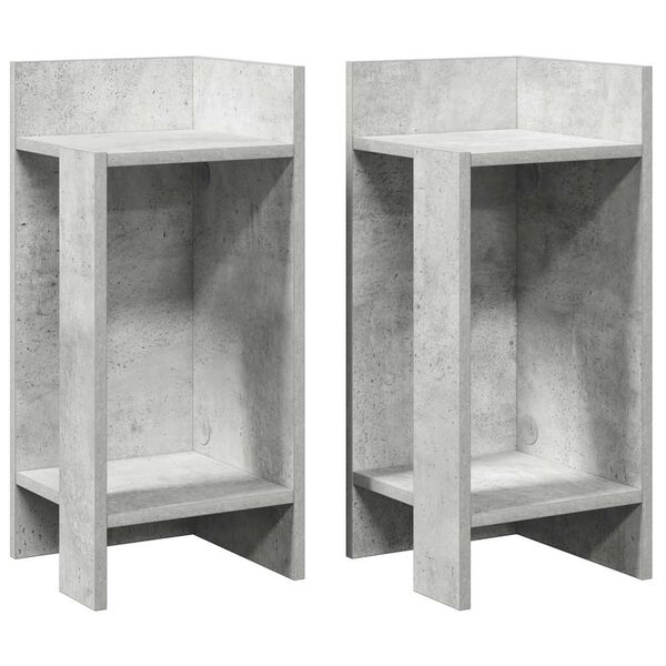 vidaXL Side Table Set of 2 Concrete grey Engineered wood Small