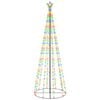vidaXL Christmas Cone Tree Colorful Powder-coated steel Large