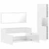 vidaXL Bathroom Furniture Set High gloss white Engineered wood, Acrylic