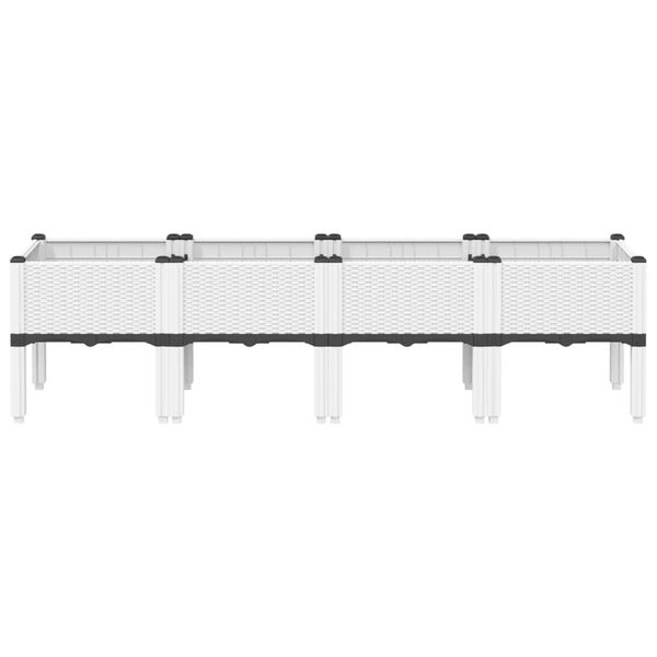 vidaXL Garden Planter White Polypropylene (PP) Large Decorative Inlays