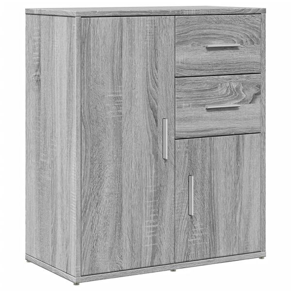 vidaXL Sideboards 2 pcs Gray Sonoma 23.6"x12.2"x27.6" Engineered Wood