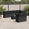 vidaXL Garden Sofa Set Black
