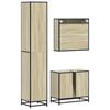 vidaXL Bathroom Furniture Set Sonoma Oak Engineered wood, Metal, Glass