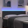 vidaXL LED Headboard with LED Strip Lights Dark gray 56.7 in fabric