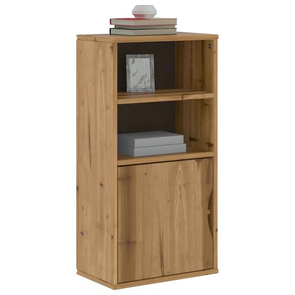 vidaXL Side Cabinet Honey Pine Solid Pine Wood Medium Side Cabinet