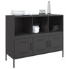 vidaXL Sideboard Black Cold-rolled steel Medium Sideboard Rectangular