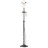 vidaXL Floor Lamp Black and white Iron Standard Adjustable Armrests