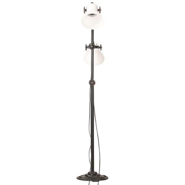 vidaXL Floor Lamp Black and white Iron Standard Adjustable Armrests