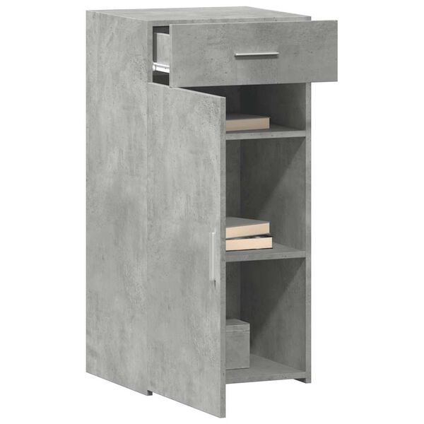 vidaXL Sideboard Concrete Gray Engineered Wood Sideboard Rectangular