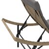 vidaXL Sun Lounger Set of 2 Beige frame with light grey cushions