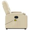 vidaXL Electric Stand up Massage Recliner Chair Cream Fabric
