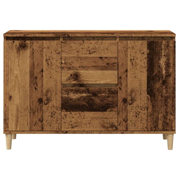 vidaXL Sideboard Old wood Engineered wood, solid eucalyptus wood Medium