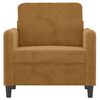 vidaXL Sofa Chair Brown 23.6" Velvet