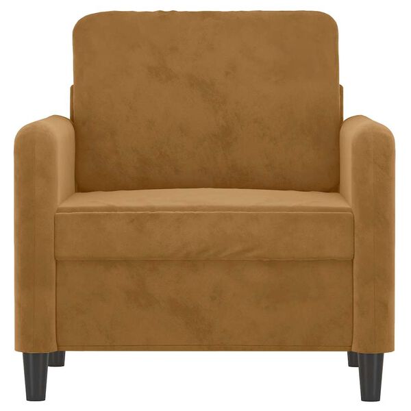 vidaXL Sofa Chair Brown 23.6" Velvet