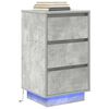 vidaXL Bedside Cabinet Concrete Grey Engineered wood 15.0 x 13.4 x 25.6 in