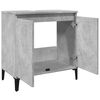 vidaXL Sink Cabinet Concrete gray Engineered wood, metal