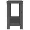 vidaXL Work Bench Grey 55.1x19.7x31.5" Solid Wood Pine