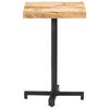 vidaXL Bistro Table Natural Mango Wood and Black Rough Mango Wood