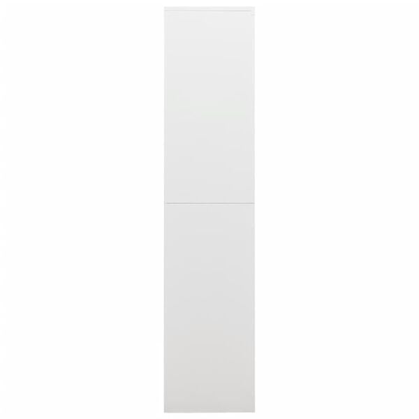 vidaXL Locker Cabinet White Steel Large Locks Locker Cabinet