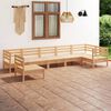 vidaXL Garden Lounge Set Natural Wood Solid Pine Wood Medium Modular