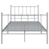 vidaXL Bed Frame Grey Powder-coated metal Double Durable Bed Frame