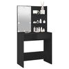 vidaXL Dressing Table Black Engineered wood, acrylic Medium