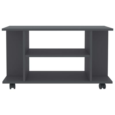 vidaXL TV Cabinet with Castors Gray 31.5"x15.7"x15.7" Chipboard