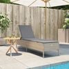 vidaXL Sun Lounger Beige, Light Grey
