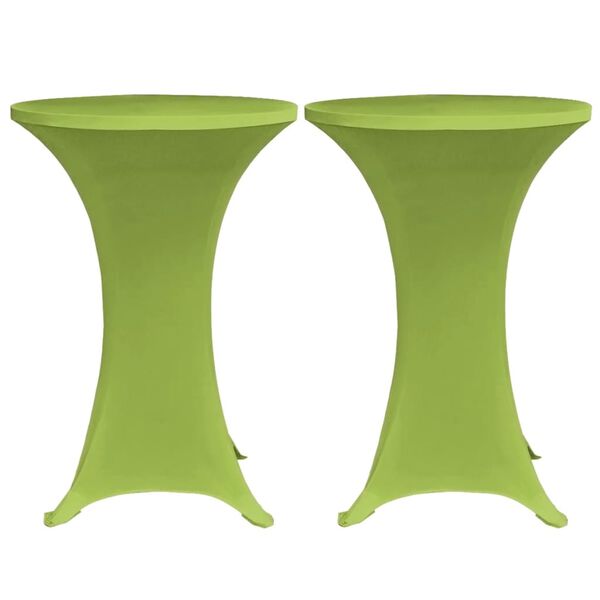 vidaXL Table Cover Set of 4 Apple green 90% Polyester, 10% Elastane
