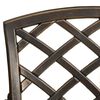 vidaXL Garden Chair Set of 2 Bronze Cast Aluminum Standard Durable
