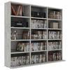 vidaXL CD Cabinet Concrete Grey Engineered wood Medium CD Cabinet