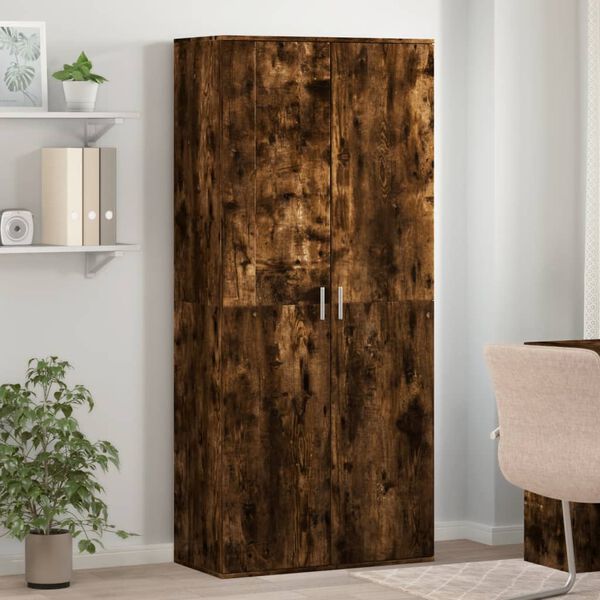 vidaXL Shoe Cabinet Smoked Oak Engineered Wood