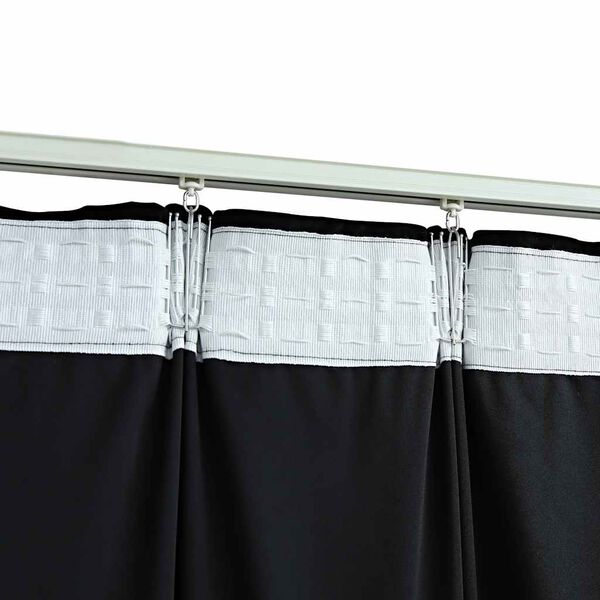 vidaXL Blackout Curtains 2 pcs with Hooks Velvet Black 55.1x68.9"