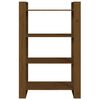 vidaXL Book Cabinet Honey brown Solid pine wood Compact Book Cabinet