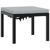 vidaXL Garden Stool Black Powder-Coated Steel Standard