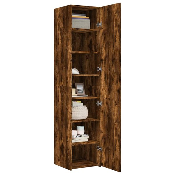 vidaXL Highboard Smoked Oak 15.7"x16.7"x72.8" Engineered Wood