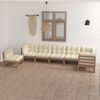 vidaXL Garden Lounge Set Honey brown