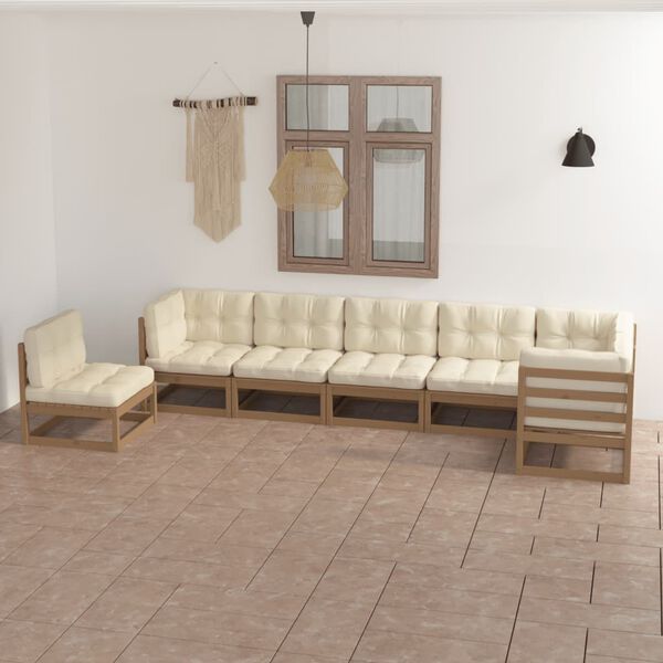 vidaXL Garden Lounge Set Honey brown
