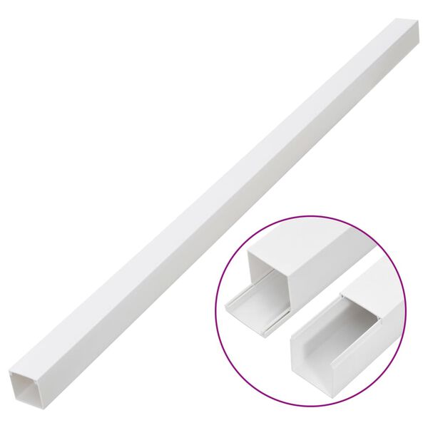 vidaXL Cable Trunking 3.9"x2.4" 32.8' PVC