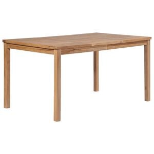 vidaXL Dining Table Natural Solid Teak Wood 59.1 x 35.4 x 30.3 in
