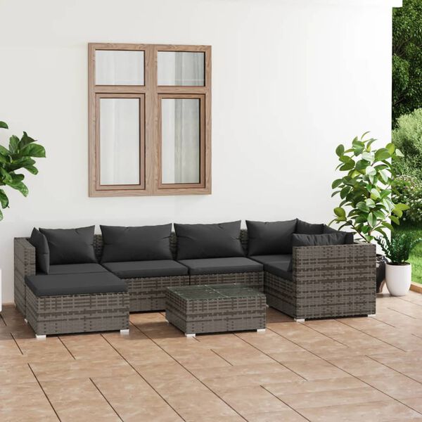 vidaXL Garden Lounge Set Grey