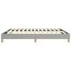 vidaXL Bed Frame Light Gray Polyester Fabric, Plywood, Engineered Wood
