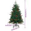vidaXL Artificial Hinged Christmas Tree Green PVC, PE, Iron 4 ft