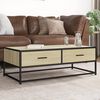 vidaXL Coffee Table Sonoma oak Engineered wood, metal