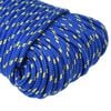 vidaXL Boat Rope Blue 0.12 " 328.1 ' Polypropylene