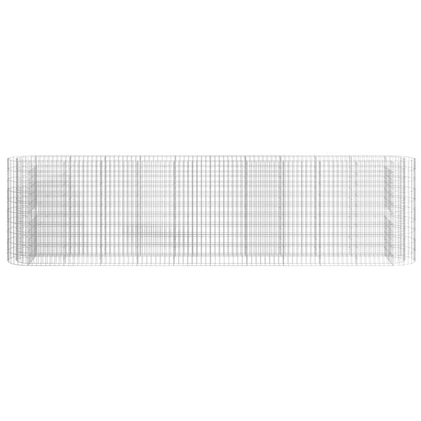 vidaXL Gabion Raised Bed Silver Galvanized Steel Extra Large Durable
