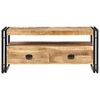 vidaXL Coffee Table Brown and black Rough mango wood, steel