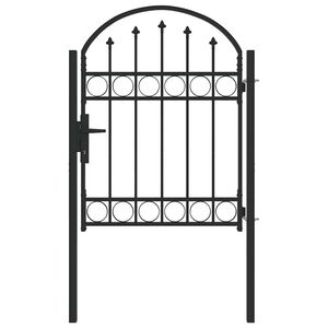 vidaXL Fence Gate Gray 39.4" x 49.2" Powder-coated steel