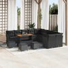 vidaXL Garden Sofa Set 14 pcs Black Poly Rattan